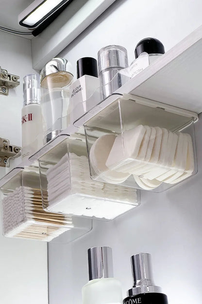 Transparent Bathroom Cotton Stick Makeup Cotton Bathroom Pull-Out