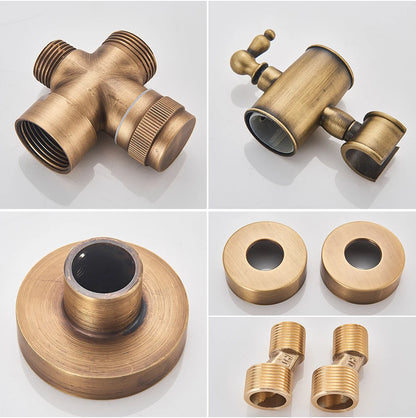 Golden Shower Bathroom Bath Shower Faucet Brass Swivel