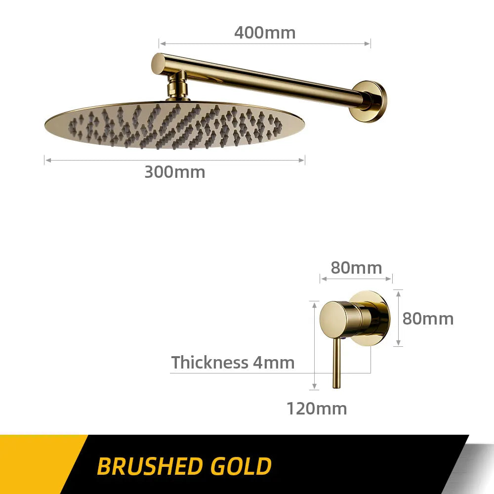 Bathroom Faucet Gunmetal Shower Faucet Wall Mounted 8/10/12