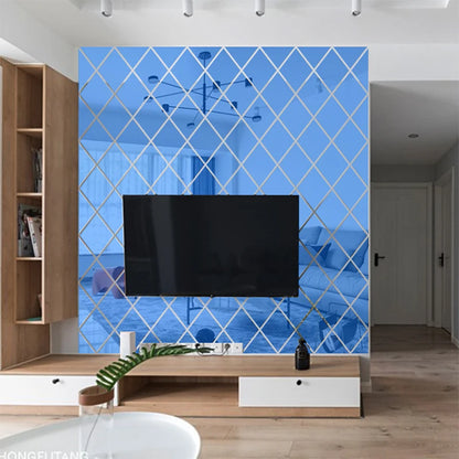 10/17/32/58pcs 3d Mirror Stickers Acrylic Triangles