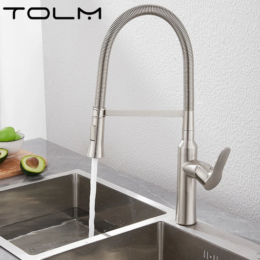 Tolm Brushed Nickel Modern Polished Chrome Brass Sink