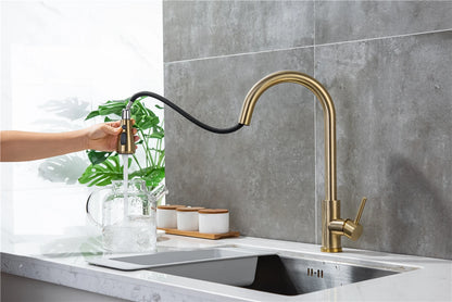 Smart Touch Sink Faucets Stainless Steel Pull Out