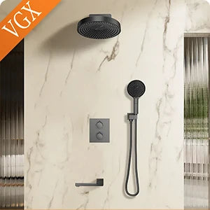 Vgx Luxury Chrome Shower System Four-Function Bathroom Shower