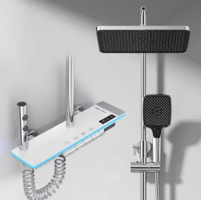 Shinesia Gray Rainfall Shower System Aluminium Tropical Shower