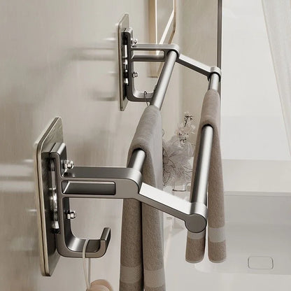 Self-Adhesive Two Layer Towel Holder Bathroom Towel Rack