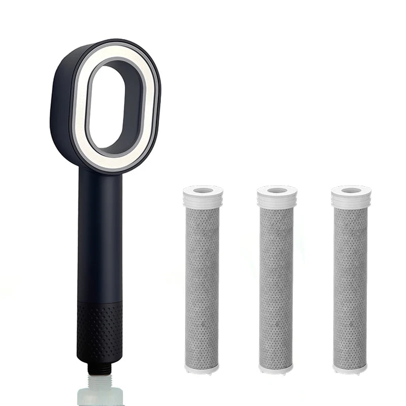 Filter Shower Head Beauty High Pressure Black Hand