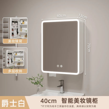 Smart Corner Round Space Aluminum Mirror Cabinet Wall
