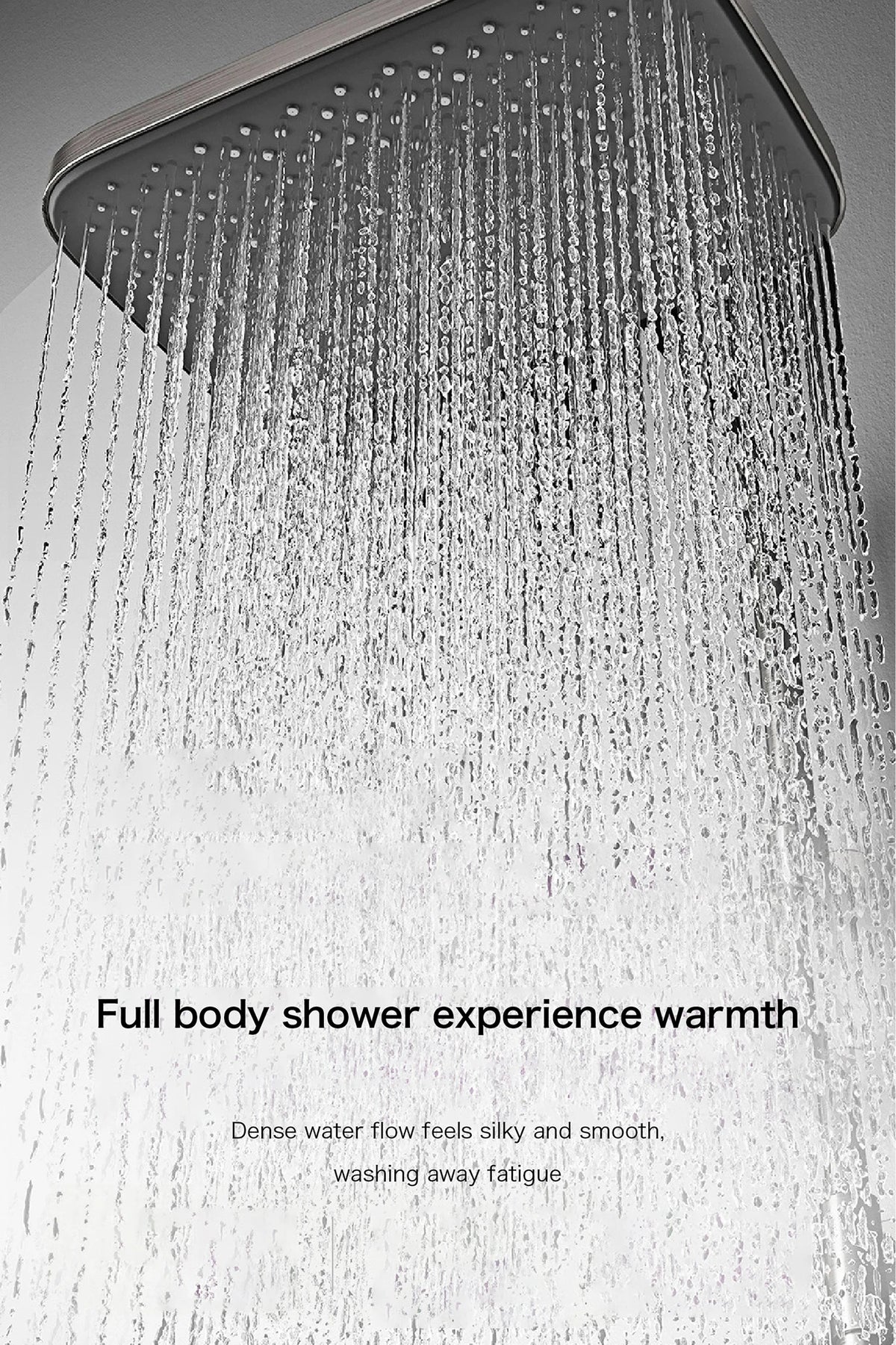 Luxury Brass Gun Gray Shower System Intelligent Led