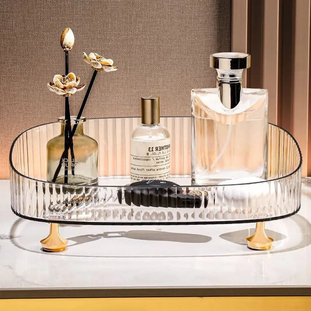 Large Capacity Makeup Perfume Organizer Anti-Slip Gold Stand