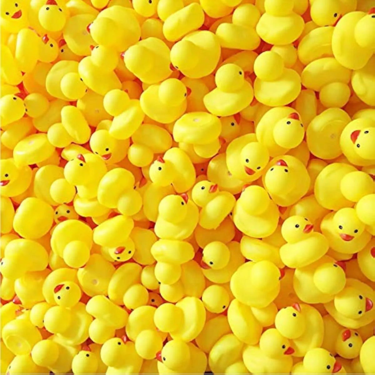 10-200pcs Yellow Rubber Duck Bath Toys Mini Squeak