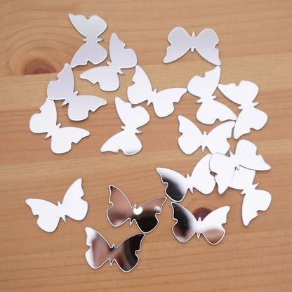 100pcs Small Butterflies Wall Mirror Sticker 3d Acrylic
