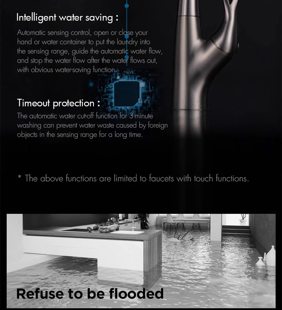 Pull Out Sensor Faucet Handle Digital Display Pull