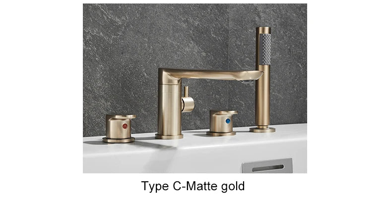 Ellen Bathtub Faucets Holes Black Cold Bath Shower