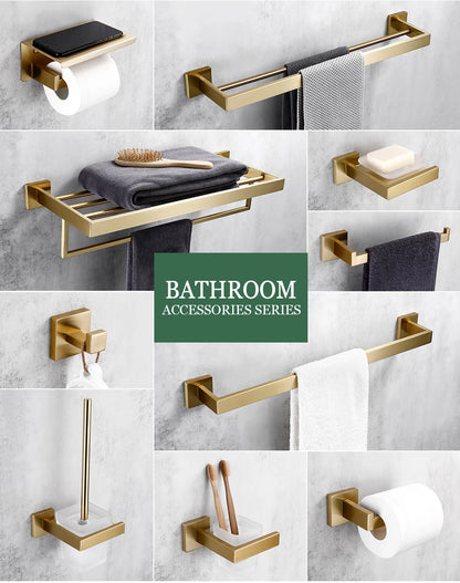 Matte Gold Towel Rack 304 Stainless Steel Towel