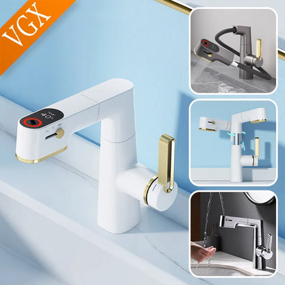Vgx Bathroom Faucets Pull Out Basin Mixer Sink