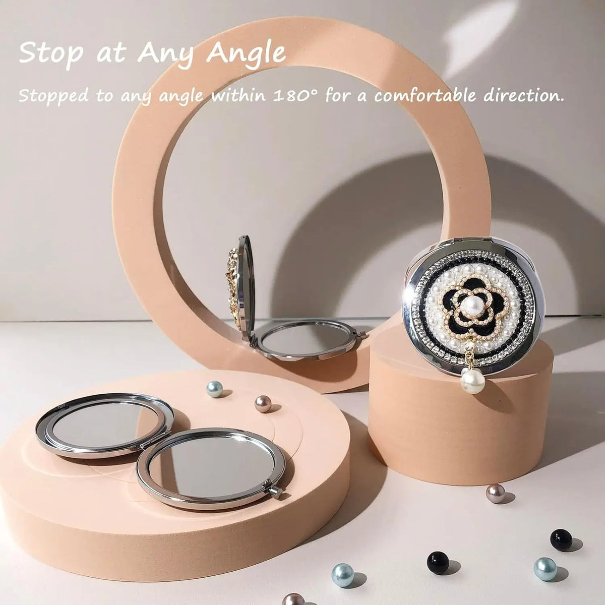 Compact Mirror 1x/2x Magnification Pocket Mirror Women 3inch