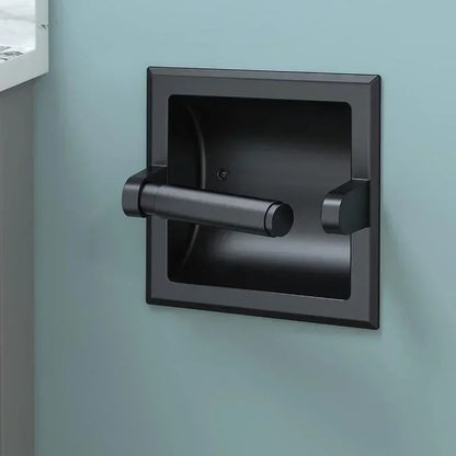Black Metal Toilet Paper Holder Recessed Toilet Paper