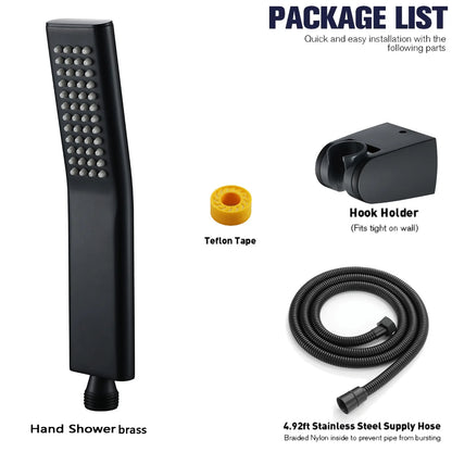 Wall Mount Bathroom Hand Held Rainfall Shower High