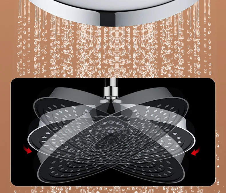 Large Flow Rainfall Shower Head 25cm Top Sprayer