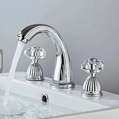 Basin Faucets 3pcs Antique Brass Classic Bathroom Sink