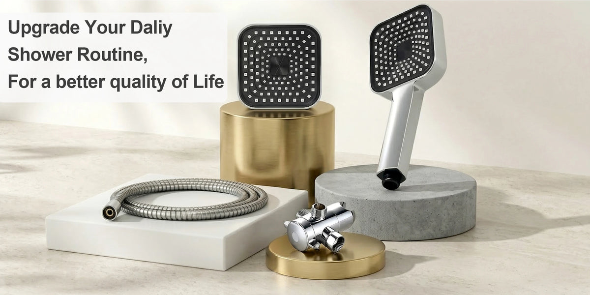 High-Flow 2-In-1 Wall-Mounted Handheld Shower Head Rain Shower