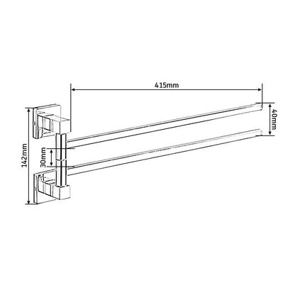 Towel Holder Stainless Steel Swing Arms Towel Rail