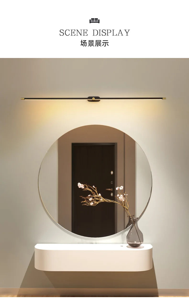 Nordic Slim Wall Sconce Lamp Bathroom Mirror Light