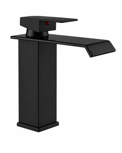 Sanivital Modern Matte Black Waterfall Basin Faucet Cold