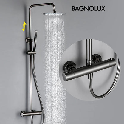 Thermostatic Shower Faucet Rain Head - 16 Inches