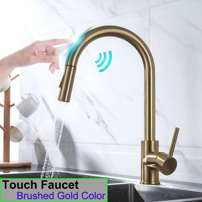 Smart Touch On Sink Faucet 304 Stainless Steel