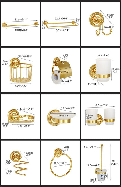 Gold Bath Hardware Bathroom Shelf Soap Dish Toilet