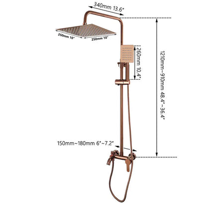 Zappo Solid Brass Rose Golden Shower Faucet Pink