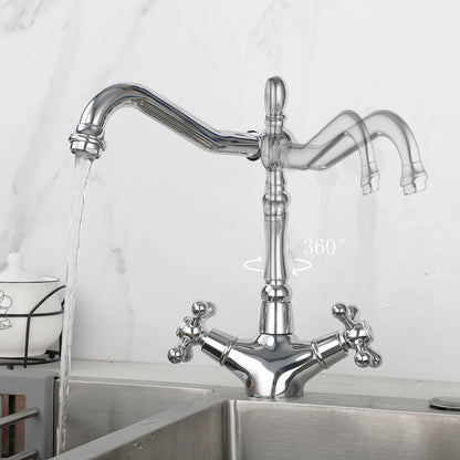 Kemaidi Gold Bathroom Sink Faucet Brass Hole Deck