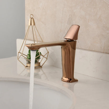 Kemaidi Rose Gold Bathroom Basin Sink Faucet Square