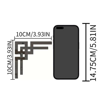 8/4pcs Acrylic Mirror Sticker Corner Onlay Hollow Stickers