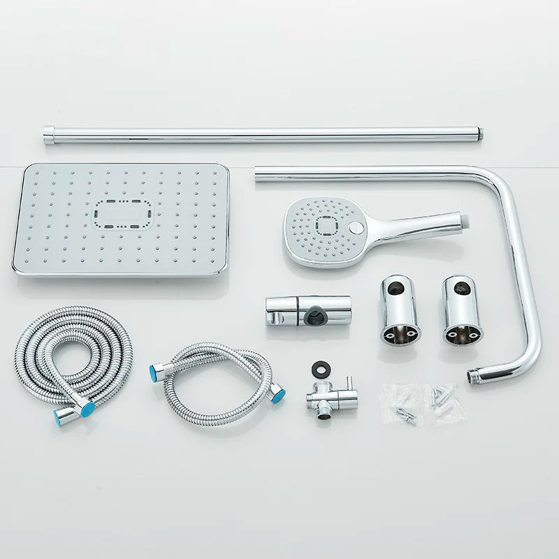 Hole Input Bathroom Shower Faucet Rainfall Head Shower
