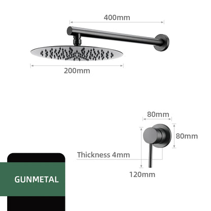 Bathroom Faucet Rose Gold Shower Wall Mounted 8/10/12