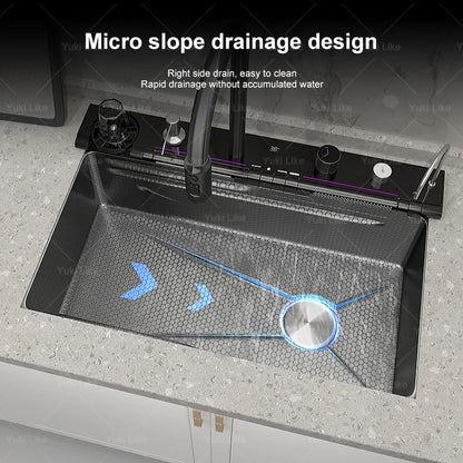 Waterfall Sink Stainless Steel Multi-Function Large Slot