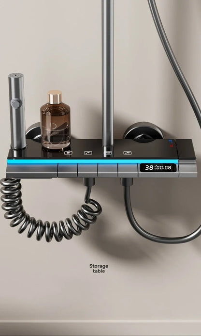 4-Way Rainlfall Shower System Smart Digital Bathroom Shower