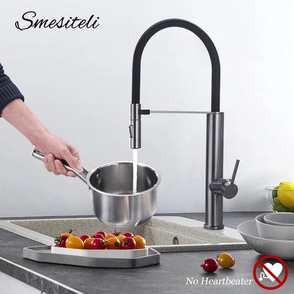 Faucet Gunmetal Flexible Pull Out Water Tap Nozzle