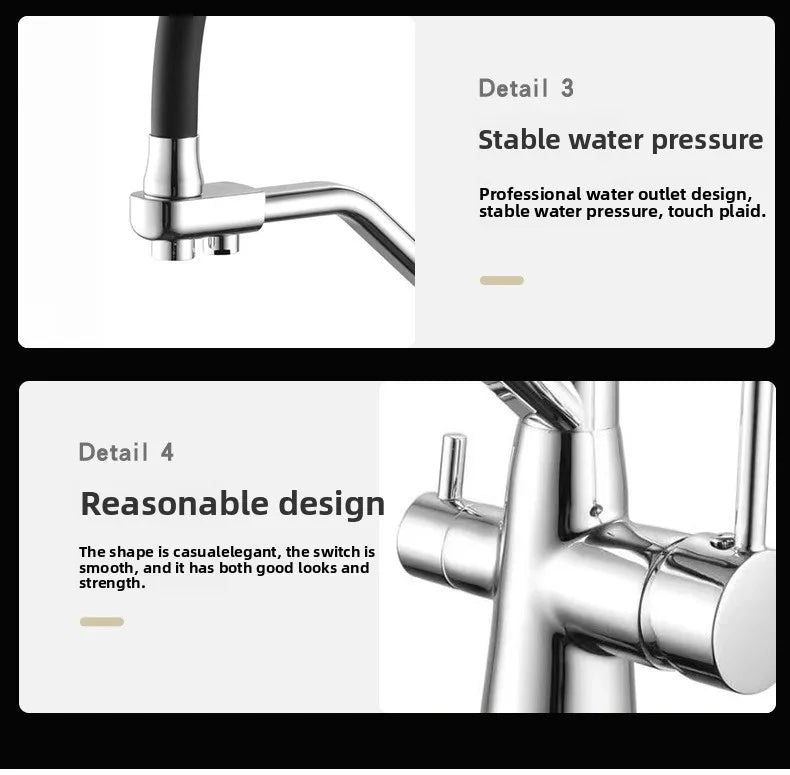 Filtered Sink Faucets Purification Tap 360 Rotate Water