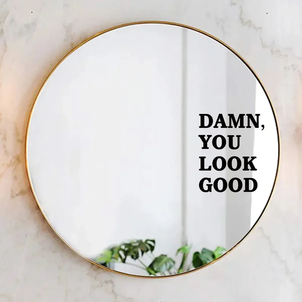 1pc Encouraging Text Wall Mirror Sticker Furniture Decor