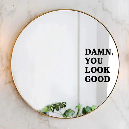 1pc Encouraging Text Wall Mirror Sticker Furniture Decor