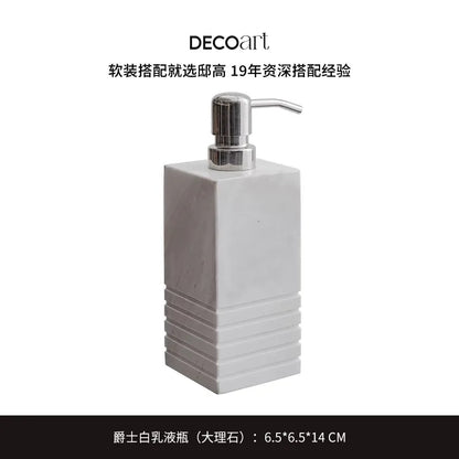 Marble Lotion Bottle Color-Blocked Leopard Print Mouthwash Cup