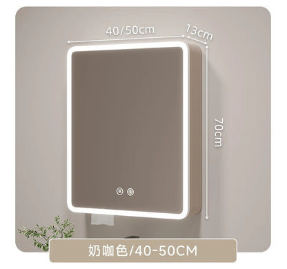 Smart Corner Round Space Aluminum Mirror Cabinet Wall