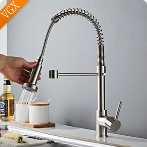 Vgx Faucet Sink Faucets Rubber Pull Down Stream