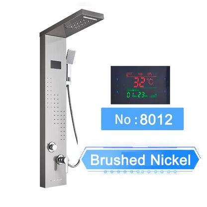Led Shower Panel Digital Display Shower Faucet System