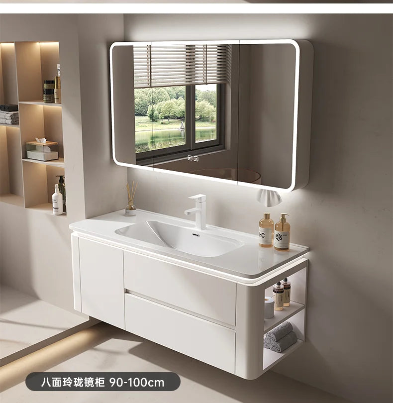 Led Light Ensuite Bathroom Cabinet Basin Designs Mirror