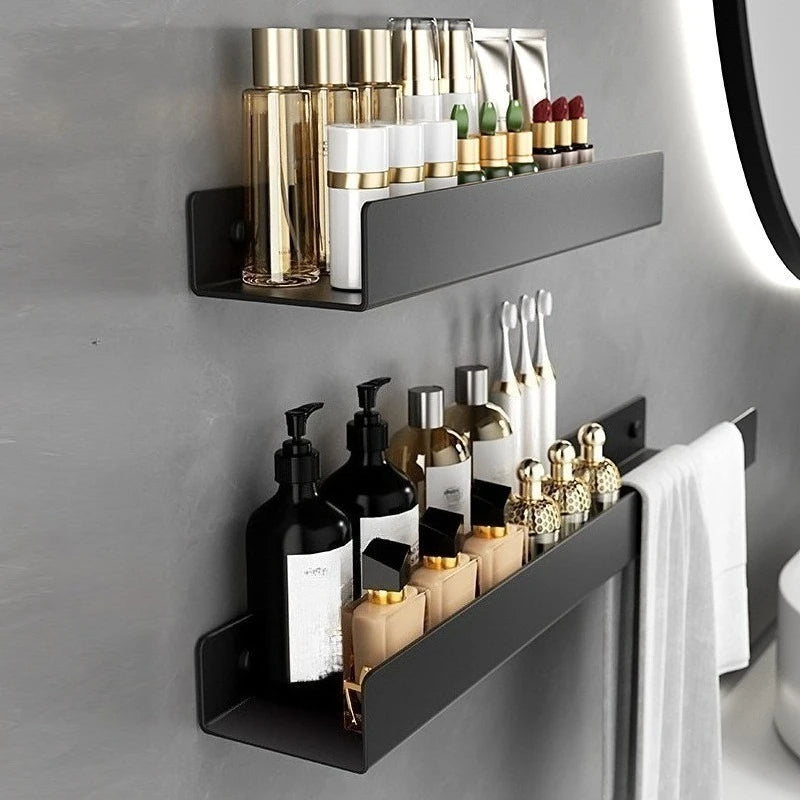 Luxury Minimalist Black Integrated Mirror Front Toilet Bathroom
