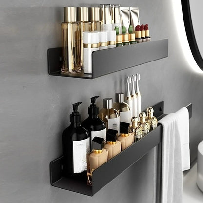Luxury Minimalist Black Integrated Mirror Front Toilet Bathroom